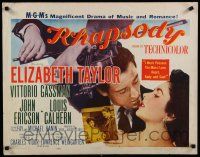 8s328 RHAPSODY style B 1/2sh '54 Elizabeth Taylor must possess Vittorio Gassman, heart, body & soul