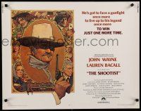 8s350 SHOOTIST 1/2sh '76 best Richard Amsel artwork of cowboy John Wayne & cast!