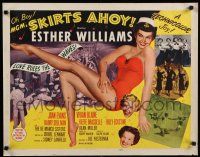8s360 SKIRTS AHOY style A 1/2sh '52 great full-length art of sexy sailor Esther Williams!
