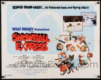 8s364 SNOWBALL EXPRESS 1/2sh R74 Walt Disney, Dean Jones, wacky winter fun art!