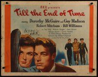 8s395 TILL THE END OF TIME style A 1/2sh '46 Dorothy McGuire, Guy Madison, early Robert Mitchum