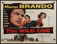 8s428 WILD ONE 1/2sh '54 Elia Kazan directed classic, Marlon Brando, Mary Murphy!