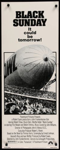 8s478 BLACK SUNDAY insert '77 Frankenheimer, Goodyear Blimp zeppelin disaster at the Super Bowl!