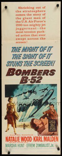8s485 BOMBERS B-52 insert '57 sexy Natalie Wood & Karl Malden, cool art of military planes!
