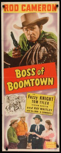 8s486 BOSS OF BOOMTOWN insert R49 Rod Cameron, Tom Tyler, Fuzzy Knight, Whitley & Bar 6 Cowboys!