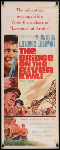 8s489 BRIDGE ON THE RIVER KWAI insert R63 William Holden, Alec Guinness, David Lean classic!