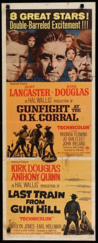 8s577 GUNFIGHT AT THE OK CORRAL/LAST TRAIN FROM GUN HILL insert '63 double-barreled excitement!