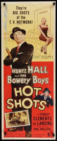 8s590 HOT SHOTS insert '56 Huntz Hall & The Bowery Boys, sexy Joi Lansing, TV nutwork!
