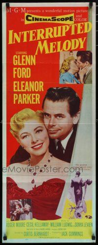 8s599 INTERRUPTED MELODY insert '55 Glenn Ford, Eleanor Parker as opera singer Melody Lawrence!