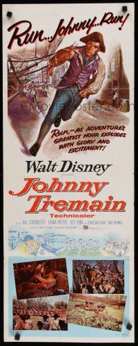 8s612 JOHNNY TREMAIN insert '57 Walt Disney, from the Esther Forbes novel, art of Hal Stalmaster!