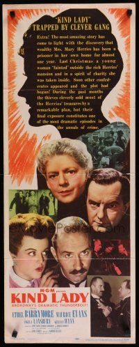 8s621 KIND LADY insert '51 John Sturges directed, Ethel Barrymore & Angela Lansbury!