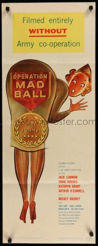 8s717 OPERATION MAD BALL insert '57 screwball comedy filmed entirely without Army co-operation!