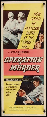 8s718 OPERATION MURDER insert '57 Dr. Tom Conway, accused of operating & killing at the same time!