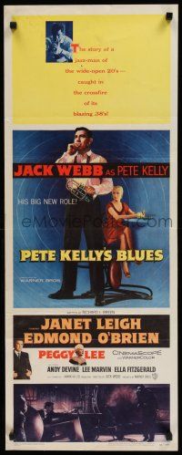 8s725 PETE KELLY'S BLUES insert '55 Jack Webb smoking & holding trumpet, sexy Janet Leigh!