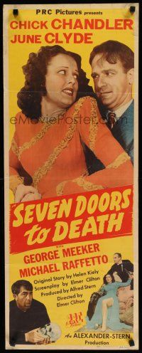 8s763 SEVEN DOORS TO DEATH insert '44 Chick Chandler, June Clyde!, directed by Elmer Clifton!