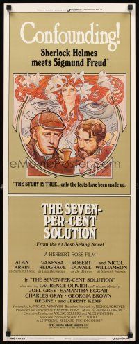 8s765 SEVEN-PER-CENT SOLUTION insert '76 Arkin, Robert Duvall, Vanessa Redgrave, great Drew art!