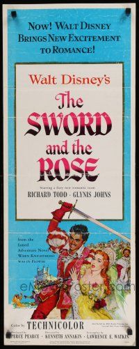 8s799 SWORD & THE ROSE insert '53 Disney, Glynis Johns in remake of When Knighthood was in Flower!