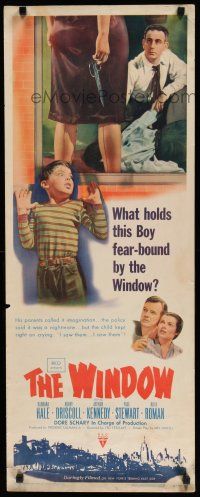 8s839 WINDOW insert '49 imagination was not what held Bobby Driscoll fear-bound by the window!