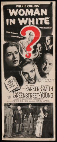8s842 WOMAN IN WHITE insert '48 Eleanor Parker, Alexis Smith, Sidney Greenstreet, Gig Young