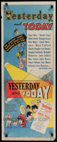 8s845 YESTERDAY & TODAY insert '53 classic old-time silent stars including Chaplin & Clara Bow!
