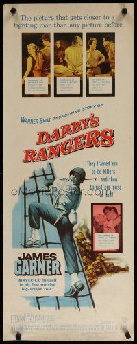 8s517 DARBY'S RANGERS insert '58 James Garner & Jack Warden in World War II, sexy Etchika Choureau