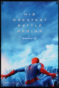 8t042 AMAZING SPIDER-MAN 2 teaser 1sh '14 Andrew Garfield, his greatest battle begins!