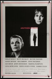 8t052 ANOTHER WOMAN 1sh '88 directed by Woody Allen, w/Gena Rowlands & Mia Farrow!