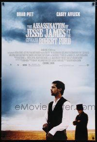 8t058 ASSASSINATION OF JESSE JAMES advance DS 1sh '07 Brad Pitt, Casey Affleck, outlaws!