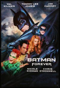 8t080 BATMAN FOREVER 1sh '95 Val Kilmer, Nicole Kidman, Tommy Lee Jones, Jim Carrey