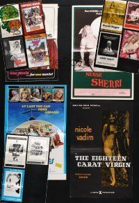 8w044 LOT OF 31 UNCUT PRESSBOOKS FROM SEXPLOITATION MOVIES '70s-80s filled with sexy images!