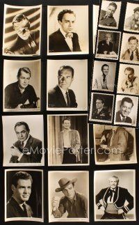 8w160 LOT OF 20 8x10 PORTRAIT STILLS OF MALE STARS '40s-50s Alan Ladd, Mickey Rooney & more!