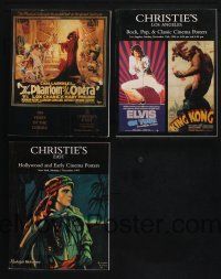 8w070 LOT OF 3 AUCTION CATALOGS FROM CHRISTIE'S '90s filled with color movie poster images!