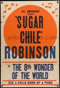 8x018 8TH WONDER OF THE WORLD 1sh '40s black African American Sugar Chile Robinson burns up piano!