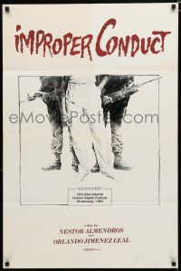 8x067 BAD CONDUCT 1sh '84 Cuba documentary, cool art of men with machine guns!