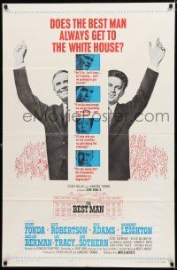 8x092 BEST MAN 1sh '64 Henry Fonda & Cliff Robertson running for President of the United States!