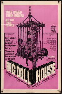 8x098 BIG DOLL HOUSE 1sh '71 artwork of Pam Grier whose body was caged, but not her desires!
