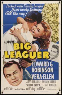 8x100 BIG LEAGUER 1sh '53 Edward G. Robinson, Vera-Ellen, Robert Aldrich directed, baseball!