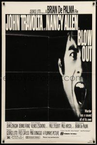 8x113 BLOW OUT 1sh '81 John Travolta & Nancy Allen, directed by Brian De Palma!