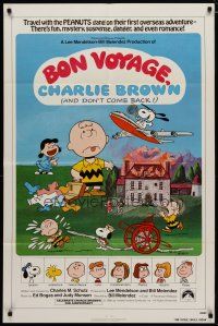 8x119 BON VOYAGE CHARLIE BROWN 1sh '80 Charles M. Schulz, Snoopy & the Peanuts Gang!