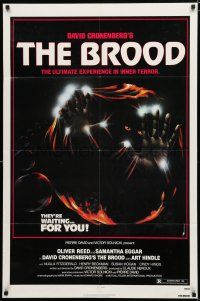8x136 BROOD 1sh '79 David Cronenberg, art of monster in embryo, they're waiting for YOU!