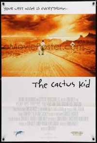 8x147 CACTUS KID 1sh '00 cool image of father and son on road in vast desert!