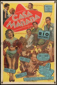 8x157 CASA MANANA 1sh '51 Spade Cooley & The Rio Brothers, sexy Yadira Jiminez!