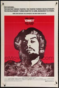 8x175 CHE 1sh '69 art of Omar Sharif as Guevara, Jack Palance as Fidel Castro!