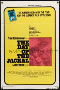 8x223 DAY OF THE JACKAL 1sh '73 Fred Zinnemann assassination classic, master killer Edward Fox!