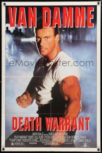 8x232 DEATH WARRANT 1sh '90 Jean-Claude Van Damme, Robert Guillaume, Cynthia Gibb