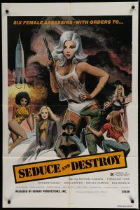 8x261 DOLL SQUAD 1sh '73 Ted V. Mikels directed, action art of sexy lady assassins!