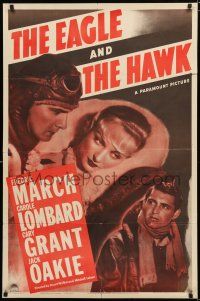 8x276 EAGLE & THE HAWK style A 1sh R39 Cary Grant & Fredric March, sexy Carole Lombard!