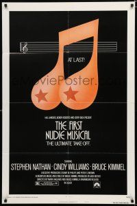 8x316 FIRST NUDIE MUSICAL style B 1sh '76 the ultimate take-off, unusual sexy music note artwork!