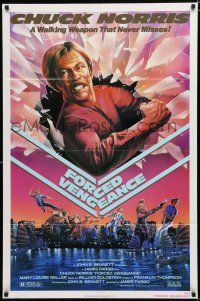 8x330 FORCED VENGEANCE 1sh '82 Chuck Norris is a walking weapon that never misses, Gleason art!