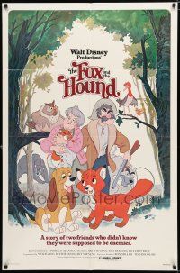 8x332 FOX & THE HOUND 1sh '81 two friends who didn't know they were supposed to be enemies!